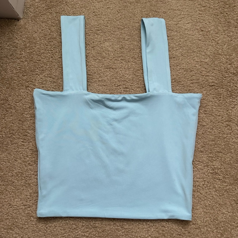 Blue crop top